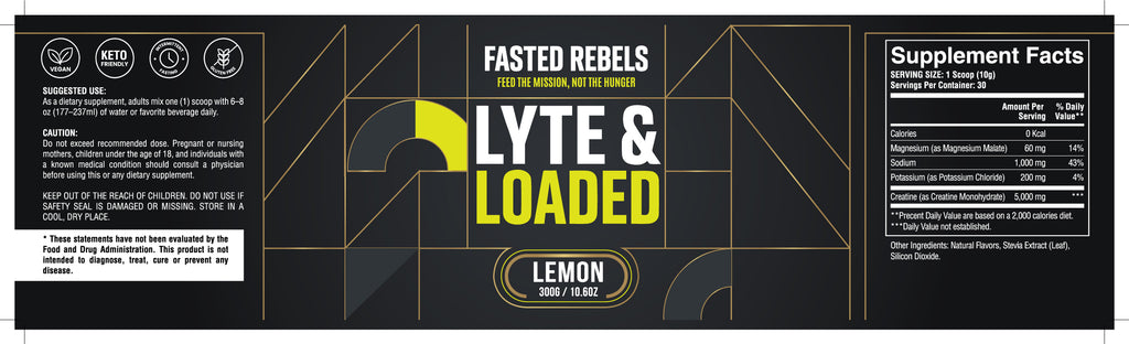 Lyte & Loaded by Fasted Rebels — vue d'ensemble des variantes 1, 2 et 3 boîtes